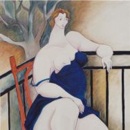 Eliardo _ Frau auf Balkon